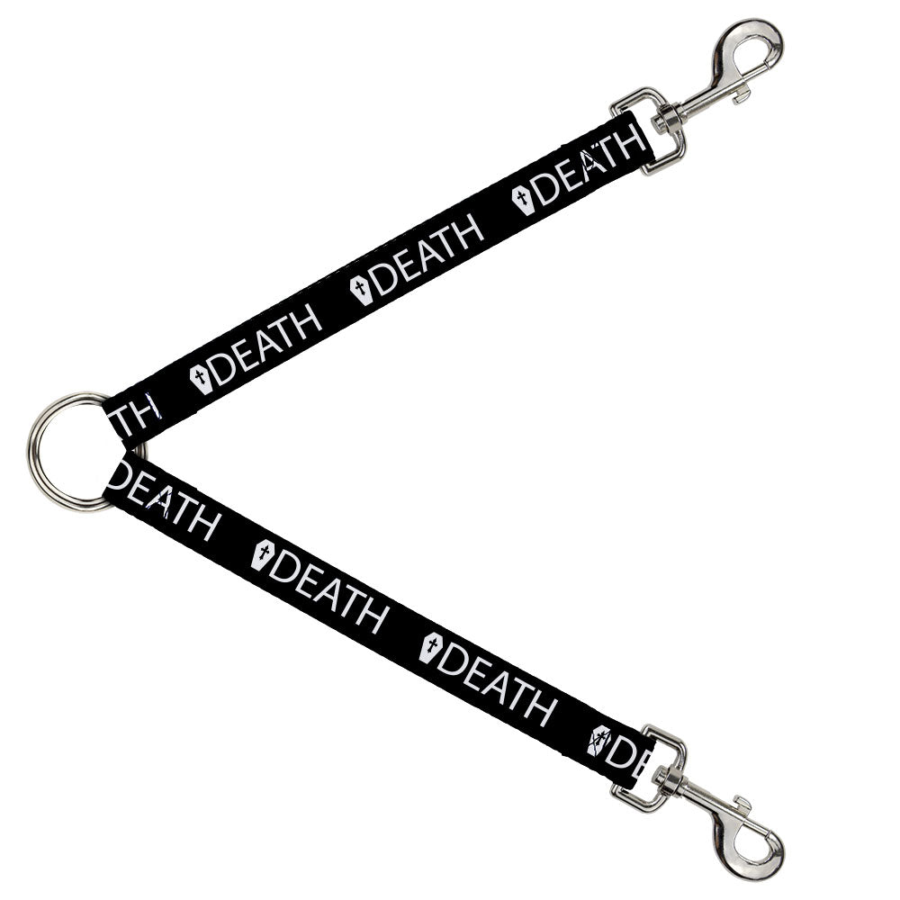 Dog Leash Splitter - DEATH/Coffin Black/White Dog Leash Splitters Buckle-Down   