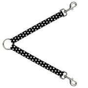 Dog Leash Splitter - Daisies Scattered Black/White/Yellow Dog Leash Splitters Buckle-Down   
