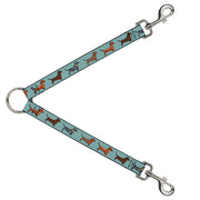 Dog Leash Splitter - Dachshund 4-Dogs/Paws Aquas Dog Leash Splitters Buckle-Down   