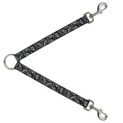 Dog Leash Splitter - Floral Paisley3 Black/White Dog Leash Splitters Buckle-Down   