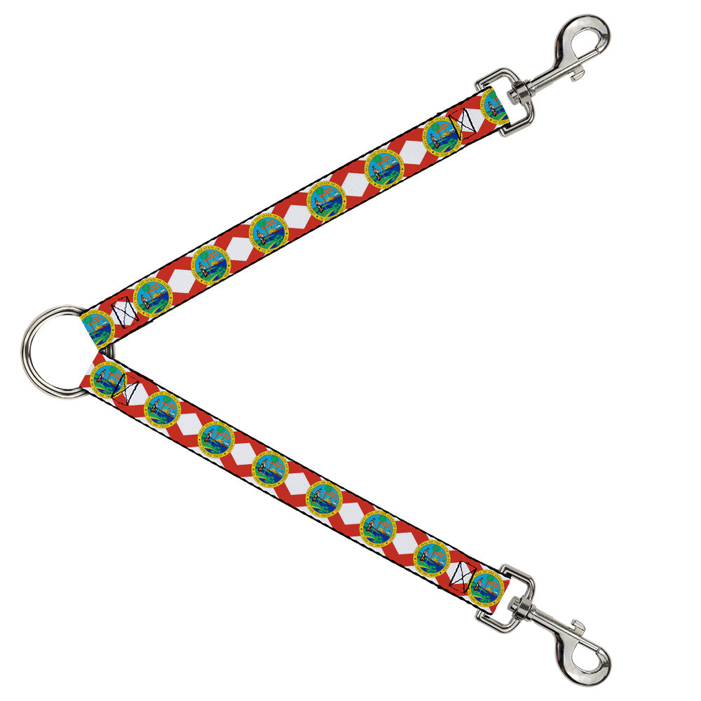 Dog Leash Splitter - Florida Flag Continuous Dog Leash Splitters Buckle-Down   