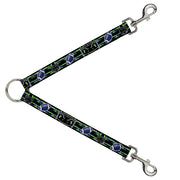 Dog Leash Splitter - Football/Helmet Stripe Black/Neon Green/Blue Dog Leash Splitters Buckle-Down   