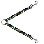Dog Leash Splitter - FAFO FUCK AROUND & FIND OUT Stencil Camo White Dog Leash Splitters Buckle-Down   