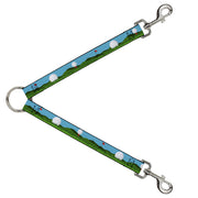 Dog Leash Splitter - Golf Course/Balls/Holes Blues/Greens Dog Leash Splitters Buckle-Down   