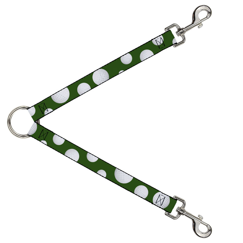 Dog Leash Splitter - Golf Balls Scattered Green/White Dog Leash Splitters Buckle-Down   