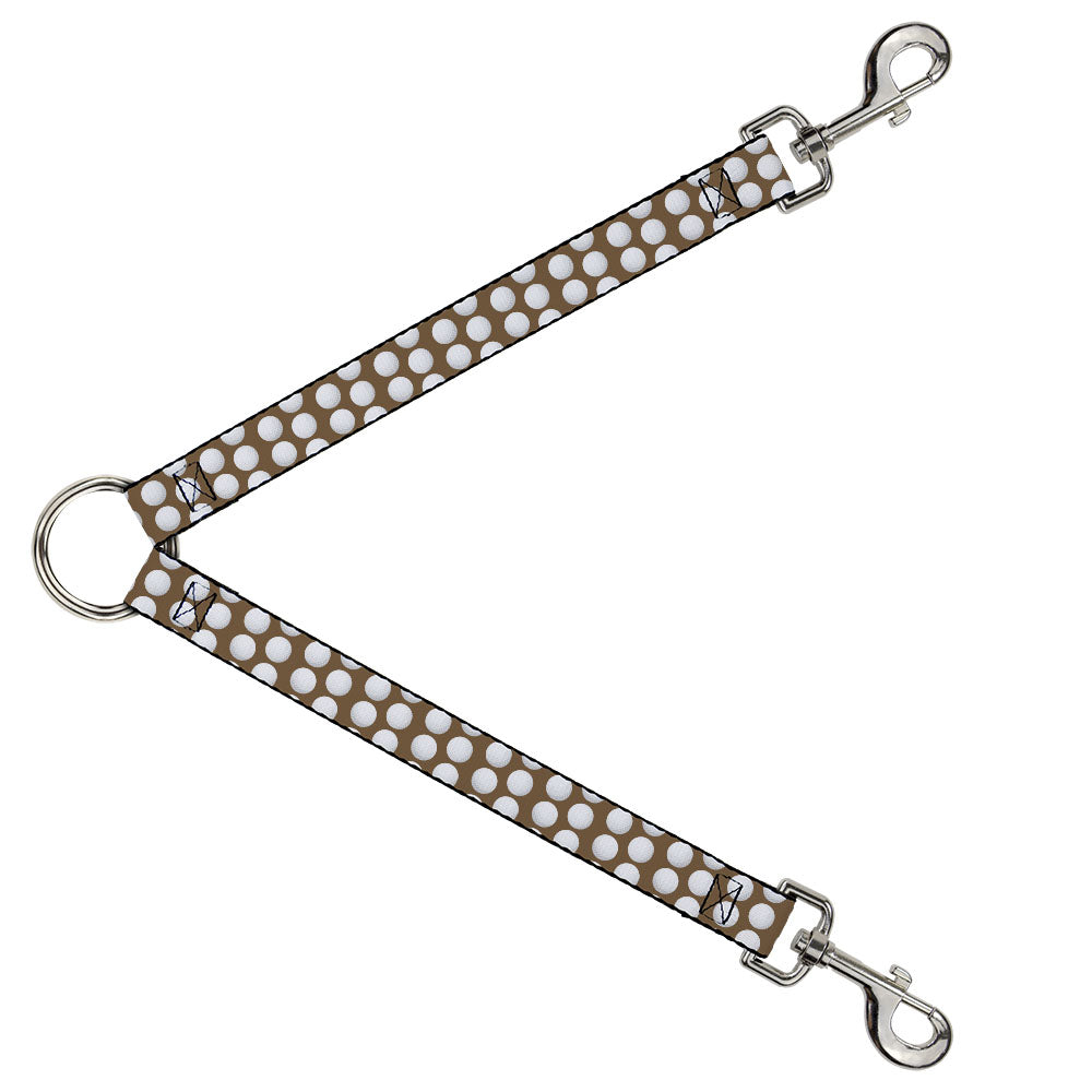 Dog Leash Splitter - Golf Balls Tan/White Dog Leash Splitters Buckle-Down   