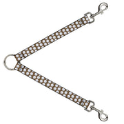 Dog Leash Splitter - Golf Balls Tan/White Dog Leash Splitters Buckle-Down   