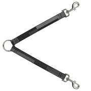 Dog Leash Splitter - Hash Mark Stripe Black/White Dog Leash Splitters Buckle-Down   