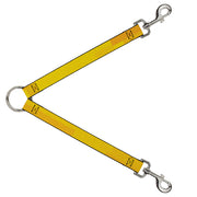 Dog Leash Splitter - Hash Mark Stripe Yellow/Red Dog Leash Splitters Buckle-Down   