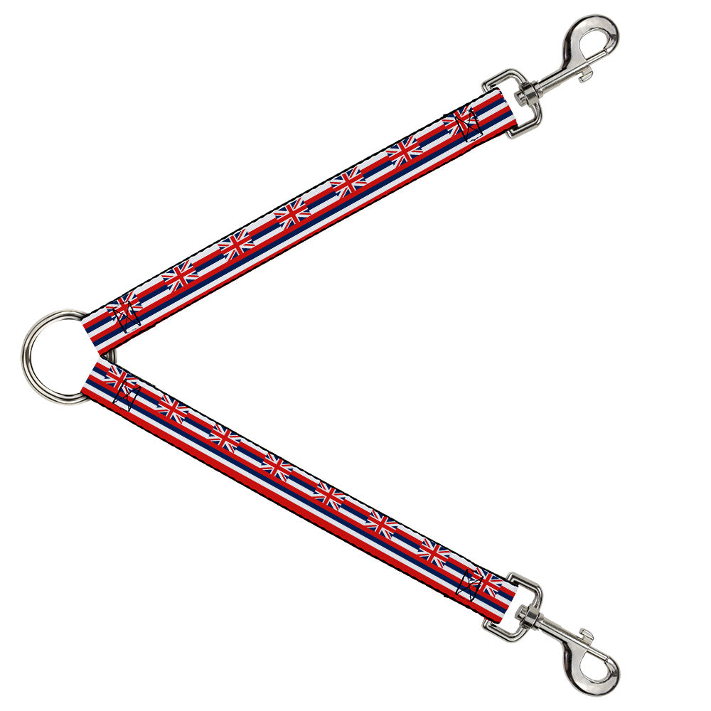 Dog Leash Splitter - Hawaii Flag Continuous Repeat Dog Leash Splitters Buckle-Down   