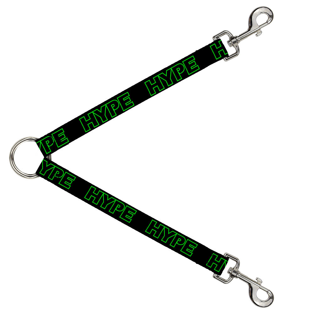 Dog Leash Splitter - HYPE Outline Black Neon Green Dog Leash Splitters Buckle-Down   
