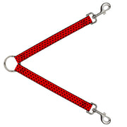 Dog Leash Splitter - Mustache Monogram Black/Red Dog Leash Splitters Buckle-Down   