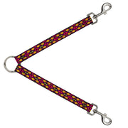Dog Leash Splitter - Mini Navajo Purple/Yellow/Pink/Green Dog Leash Splitters Buckle-Down   