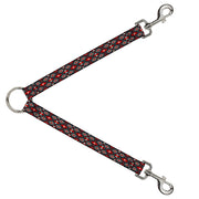 Dog Leash Splitter - Mini Navajo Black/Gray/Red/White Dog Leash Splitters Buckle-Down   