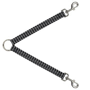 Dog Leash Splitter - Micro Polka Dots2 Black/White Dog Leash Splitters Buckle-Down   