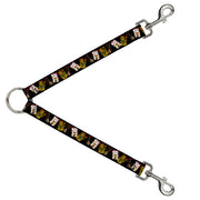 Dog Leash Splitter - Maneki Neko Lucky Cats Gold/Black/White Dog Leash Splitters Buckle-Down   