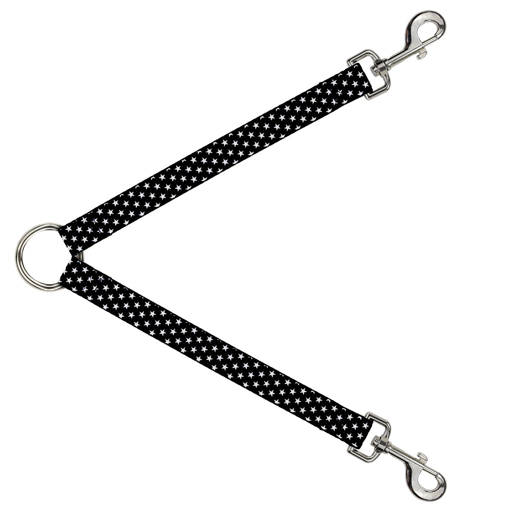 Dog Leash Splitter - Mini Stars3 Black/White Dog Leash Splitters Buckle-Down   
