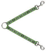 Dog Leash Splitter - Metal Chain Green/Gray Dog Leash Splitters Buckle-Down   