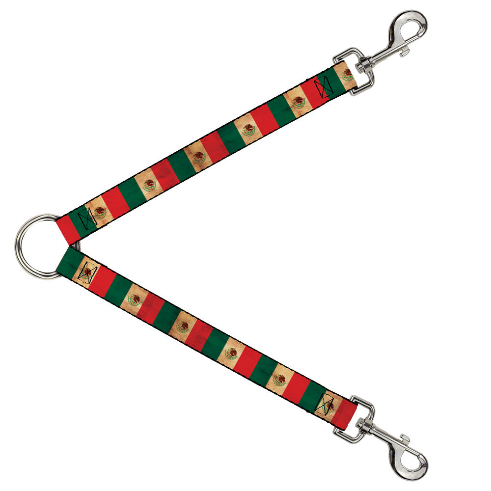 Dog Leash Splitter - Mexico Flag Continuous Vintage Dog Leash Splitters Buckle-Down   