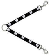 Dog Leash Splitter - Polar Bear Repeat Black Dog Leash Splitters Buckle-Down   
