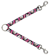 Dog Leash Splitter - Penguins w/Cupcakes Fuchsia/Multi Color Dog Leash Splitters Buckle-Down   