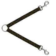 Dog Leash Splitter - Police Line Black/Yellow Dog Leash Splitters Buckle-Down   