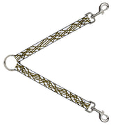 Dog Leash Splitter - Police Line White/Yellow Dog Leash Splitters Buckle-Down   
