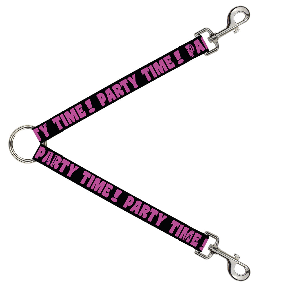 Dog Leash Splitter - PARTY TIME! Black/Fuchsia Dog Leash Splitters Buckle-Down   