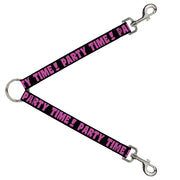 Dog Leash Splitter - PARTY TIME! Black/Fuchsia Dog Leash Splitters Buckle-Down   