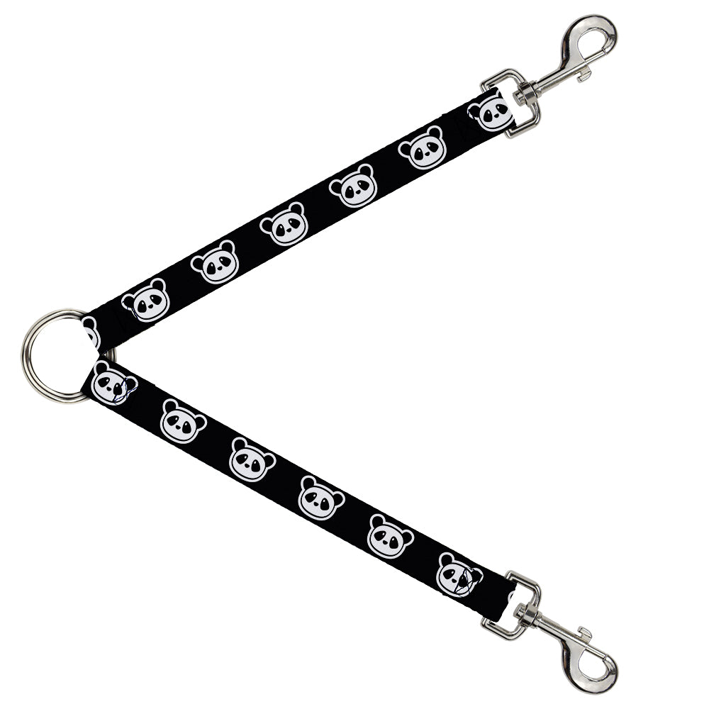 Dog Leash Splitter - Panda Bear Cartoon2 Black/White Dog Leash Splitters Buckle-Down   