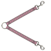 Dog Leash Splitter - Plaid Pink Dog Leash Splitters Buckle-Down   