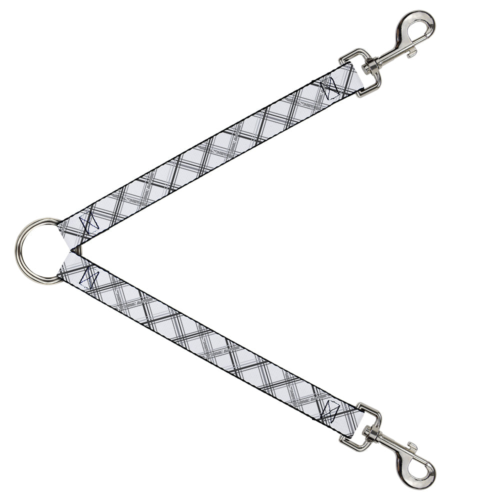Dog Leash Splitter - Plaid X Weathered White/Gray Dog Leash Splitters Buckle-Down   