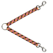 Dog Leash Splitter - Plaid X White/Gold/Black/Pink Dog Leash Splitters Buckle-Down   