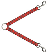 Dog Leash Splitter - Plaid X Orange/Gray Dog Leash Splitters Buckle-Down   