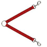 Dog Leash Splitter - Plaid Red Dog Leash Splitters Buckle-Down   