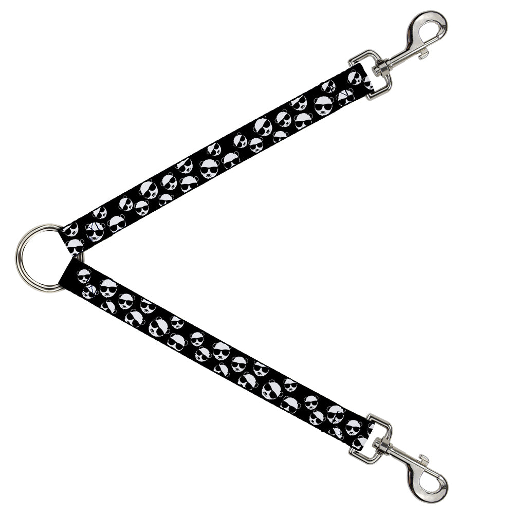 Dog Leash Splitter - Multi Panda w/Sunglasses Black/White Dog Leash Splitters Buckle-Down   