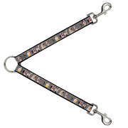 Dog Leash Splitter - Pin Up Girl Poses Stripe Black/White Dog Leash Splitters Buckle-Down   