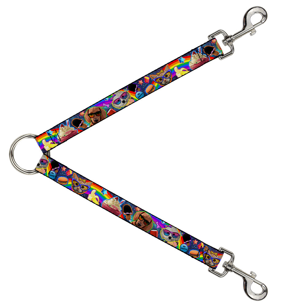 Dog Leash Splitter - Pets & Snacks Rainbow Collage Dog Leash Splitters Buckle-Down   