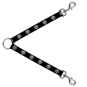 Dog Leash Splitter - Panda Bear Sugar Skull Black/White Dog Leash Splitters Buckle-Down   