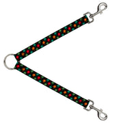 Dog Leash Splitter - Palm Trees Black/Multi Color Dog Leash Splitters Buckle-Down   