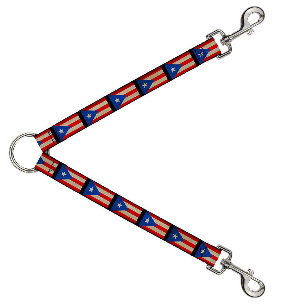 Dog Leash Splitter - Puerto Rico Flag Weathered Dog Leash Splitters Buckle-Down   