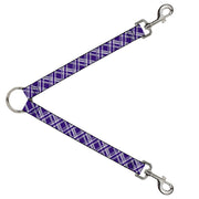Dog Leash Splitter - Plaid X3 Purple/Gray/White Dog Leash Splitters Buckle-Down   