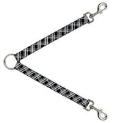 Dog Leash Splitter - Plaid X2 Black/Grays/White Dog Leash Splitters Buckle-Down   