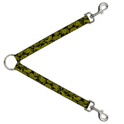 Dog Leash Splitter - Paisley Black/Neon Yellow Dog Leash Splitters Buckle-Down   