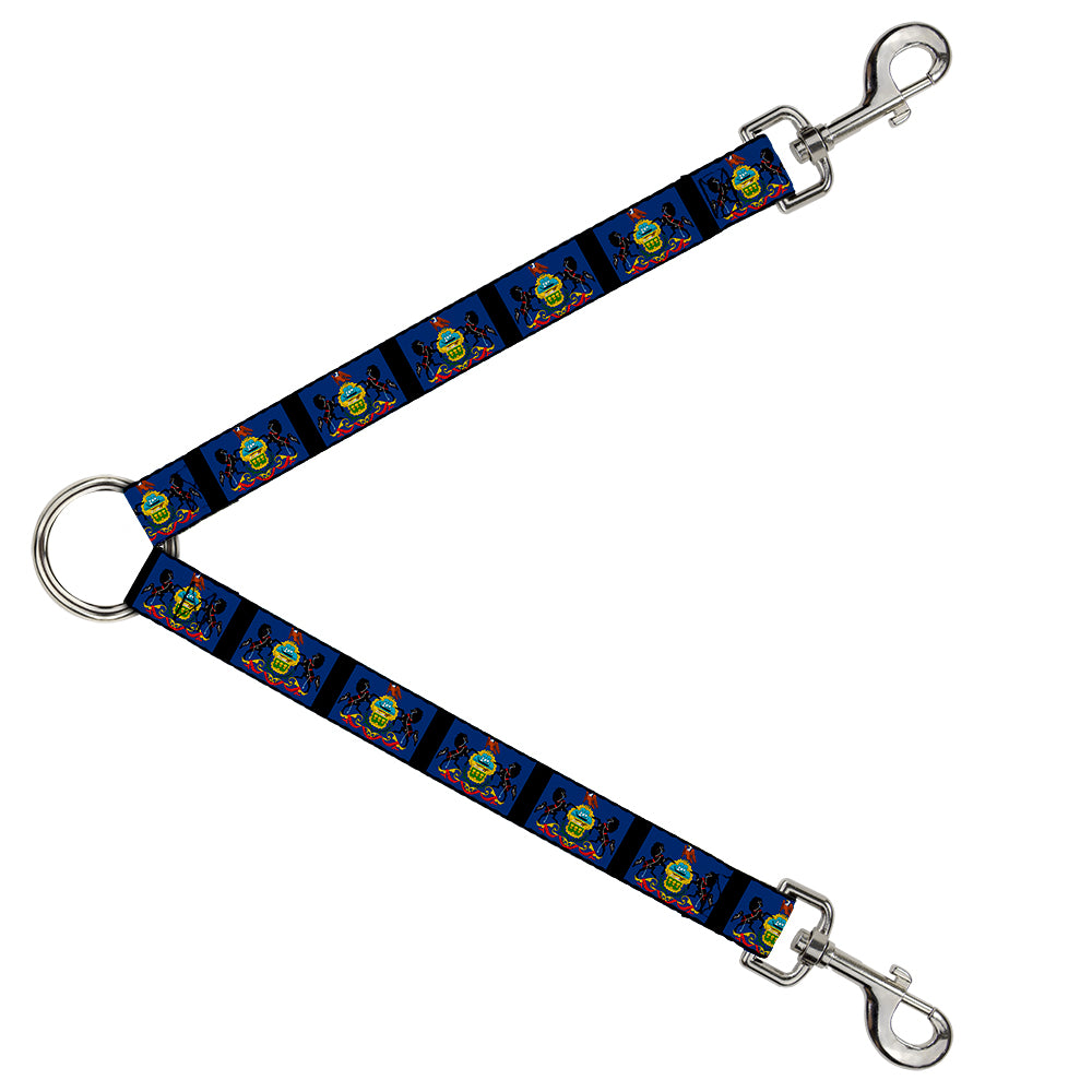 Dog Leash Splitter - Pennsylvania Flags/Black Dog Leash Splitters Buckle-Down   