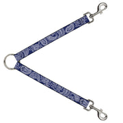 Dog Leash Splitter - Paisley Blue/White Dog Leash Splitters Buckle-Down   