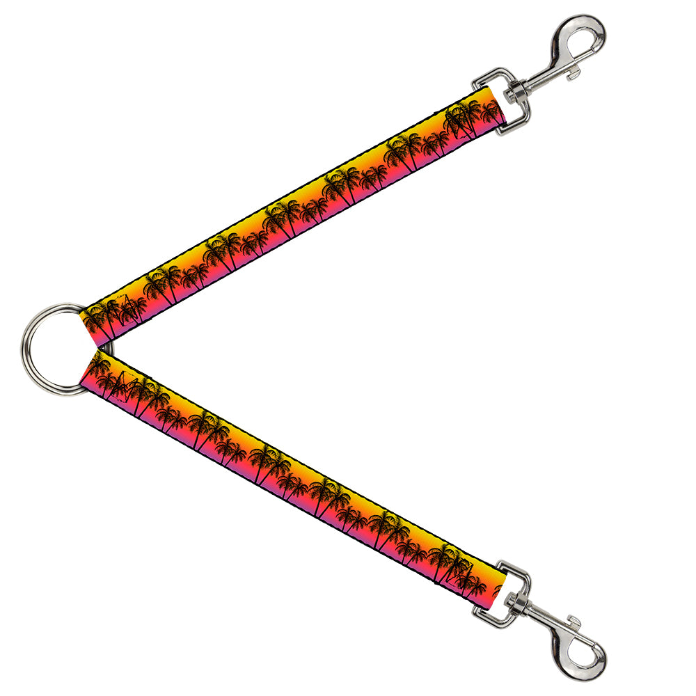 Dog Leash Splitter - Palm Trees Sunset Fade/Black Dog Leash Splitters Buckle-Down   
