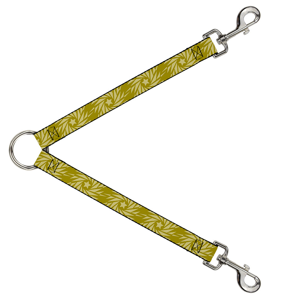 Dog Leash Splitter - Pinwheel Star Olive Green/Biege Dog Leash Splitters Buckle-Down   