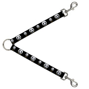 Dog Leash Splitter - Panda w/Gold Chain Black Dog Leash Splitters Buckle-Down   