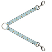 Dog Leash Splitter - Pineapple Repeat Aqua Blue Dog Leash Splitters Buckle-Down   